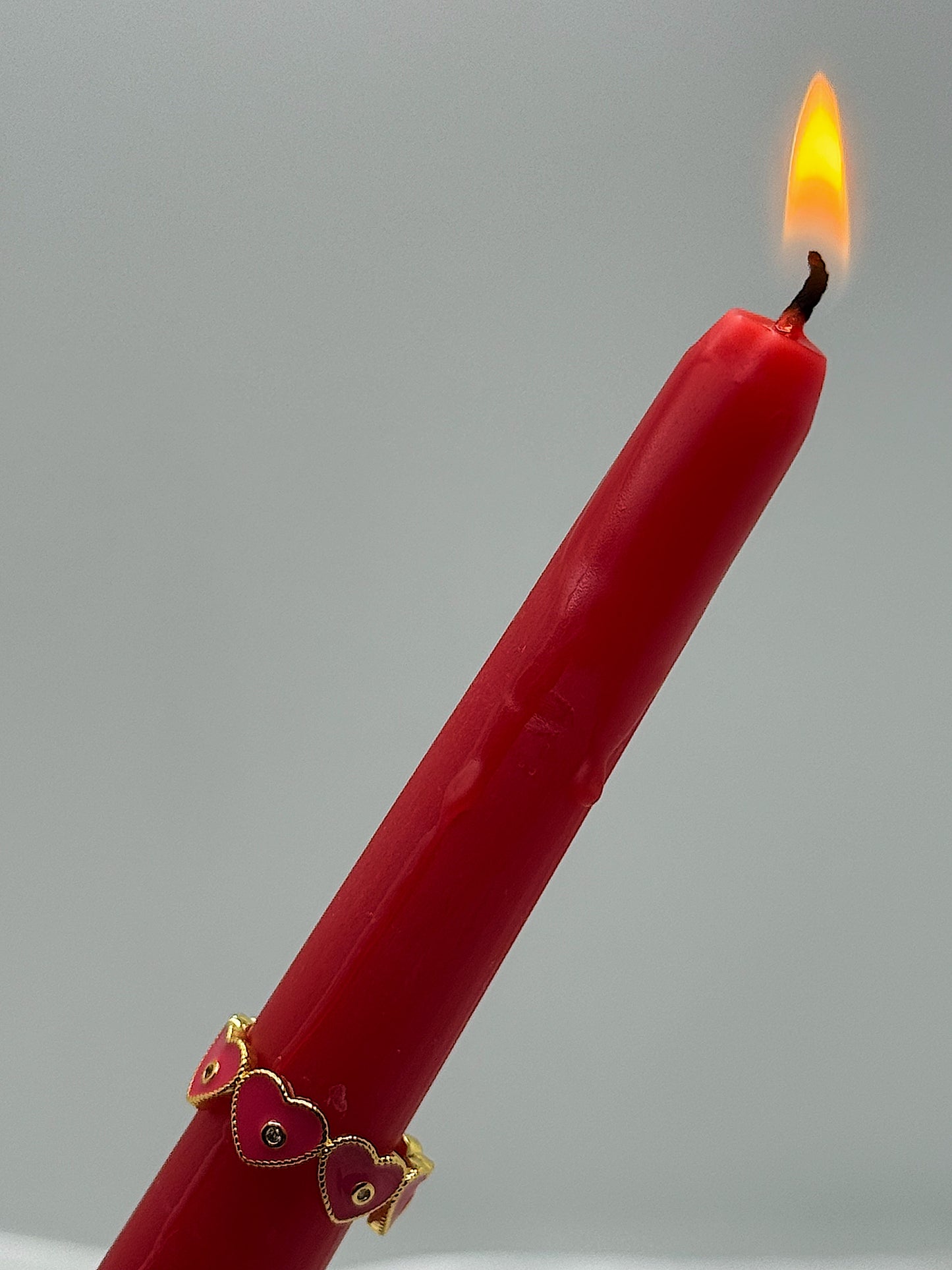 Sweetheart Pink Enamel Ring with Zircon Accents